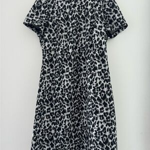 Calvin Klein Black and White Patterned Dress